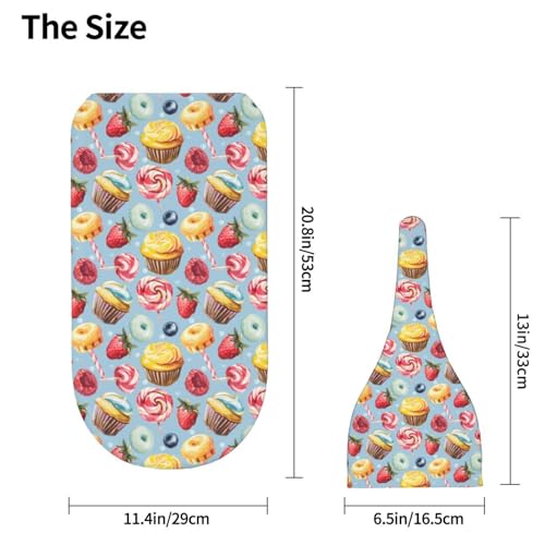 Image of Painting Lollipop and Muffins Newborn Swaddle Blankets Hat Sets Soft Baby Receiving Blanket Swaddle Sack for Baby Shower Infant Boy Girl Gift