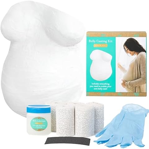 Kate & Milo Belly Casting Kit, Pregnancy Keepsake Making Kit, Easy DIY Plaster Cast Baby Bump Keepsake, Perfect For Expecting Moms and Ideal Nursery Decor Cover