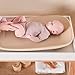 Nattou Softy Changing Pad - Beige, BPA-free PU Foam Mat, Water-Resistant, Honeycomb Bottom Grips, Standard Size, 1.65 kg