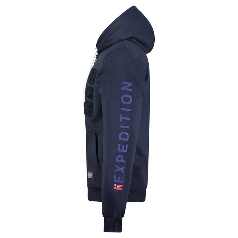 Geographical Norway Gaby Men - Bluza z kapturem dla mężczyzn, kieszeń kangurka, zamek błyskawiczny, bluza z kapturem, z logo, ciepła, długi rękaw, swetry męskie, wiosna, lato, jesień, zima