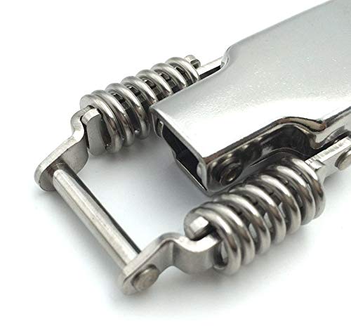 2-Pack Adjustable Stainless Steel Toggle Latch Clamp – Heavy Duty Draw Latch With Spring Loaded Lever, 70mm Length, Includes Mounting Screws