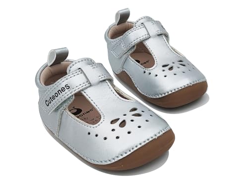 Baby Girls Mary Jane Shoes, Microfiber Leather, Perforated Design, Wide Width