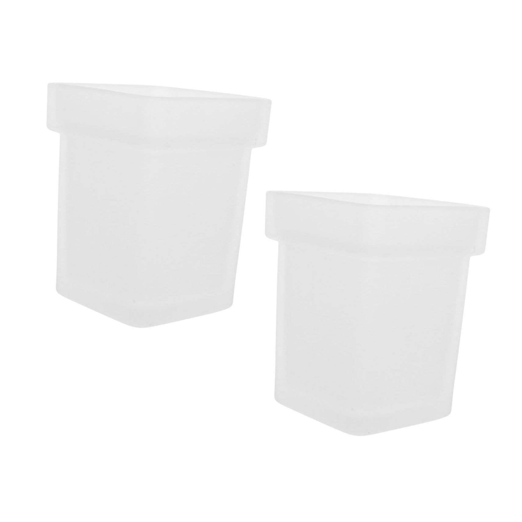 Porte-brosse WC verre Alipis carré lot de 2 coupelles de rechange