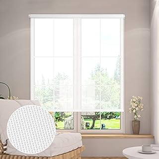 Kokorona Blackout Roller Blinds, Thermal Roller Blinds Window Shades for Bedroom Office, Room Darkening Privacy Roller Blinds with UV Protection Waterproof Fabric, 81cm Wide×183cm Drop, Grey