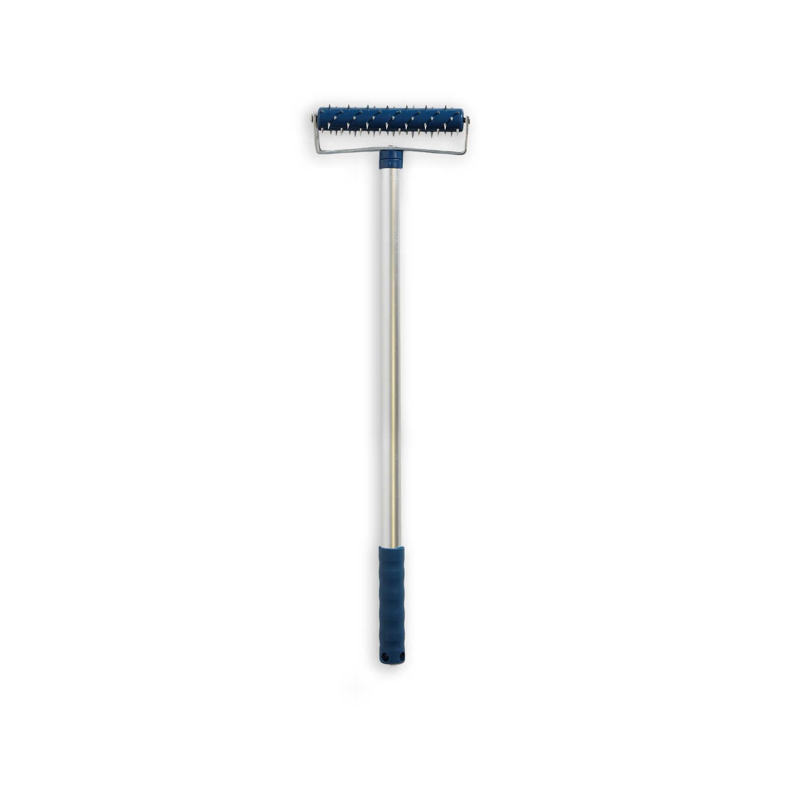 A.S. Création Rouleau hérisson Rouleau à médiators Rouleau à ongles pour percer du papier peint, extensible, réglable en hauteur, bleu, argent, 909012