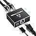 GlasFlength Switch Ethernet 2 Porte 1000Mbps Alluminio Sdoppiatore Ethernet Gigabit Splitter Etherne t RJ45 1 a 2 Switch LAN con Cavo di Alimentazione USB-C per Computer HUB Switc h Set-top Box TV immagine