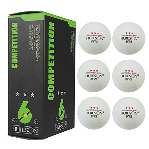 KERALI Pelotas de ping pong, 3, 6 unidades, 3 pelotas de tenis de mesa, pelotas de tenis de mesa profesionales con rebote y giro constantes, pelotas de ping pong para tenis de mesa en interiores y