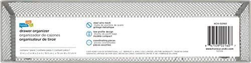 Honey-Can-Do Kch-02160 Steel Mesh Drawer Organizer, Silver, 12-Inch By 3-Inch #TOP3