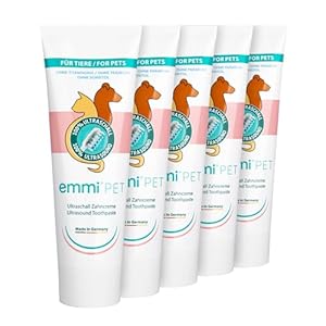 emmi-pet 5x Hunde-Zahncreme für Ultraschall-Zahnbürste