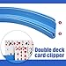 ZUFECY 2-Pack Blue ABS Card Holders, Anti-Slip Bottom for Playing Cards, Poker Game Nights, Family Game Nights, Ideal for Kids and Adults with Arthritis
