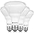 SUNPERIAN BR30 LED Bulb, 8.5W=65W, 4000K Cool White, 800 Lumens, Dimmable Flood Light Bulbs for Recessed Cans, Enclosed Fixture Rated, Damp Rated, UL Listed, E26 Standard Base (4 Pack)