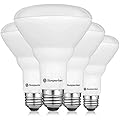 SUNPERIAN BR30 LED Bulb, 8.5W=65W, 4000K Cool White, 800 Lumens, Dimmable Flood Light Bulbs for Recessed Cans, Enclosed Fixture Rated, Damp Rated, UL Listed, E26 Standard Base (4 Pack)