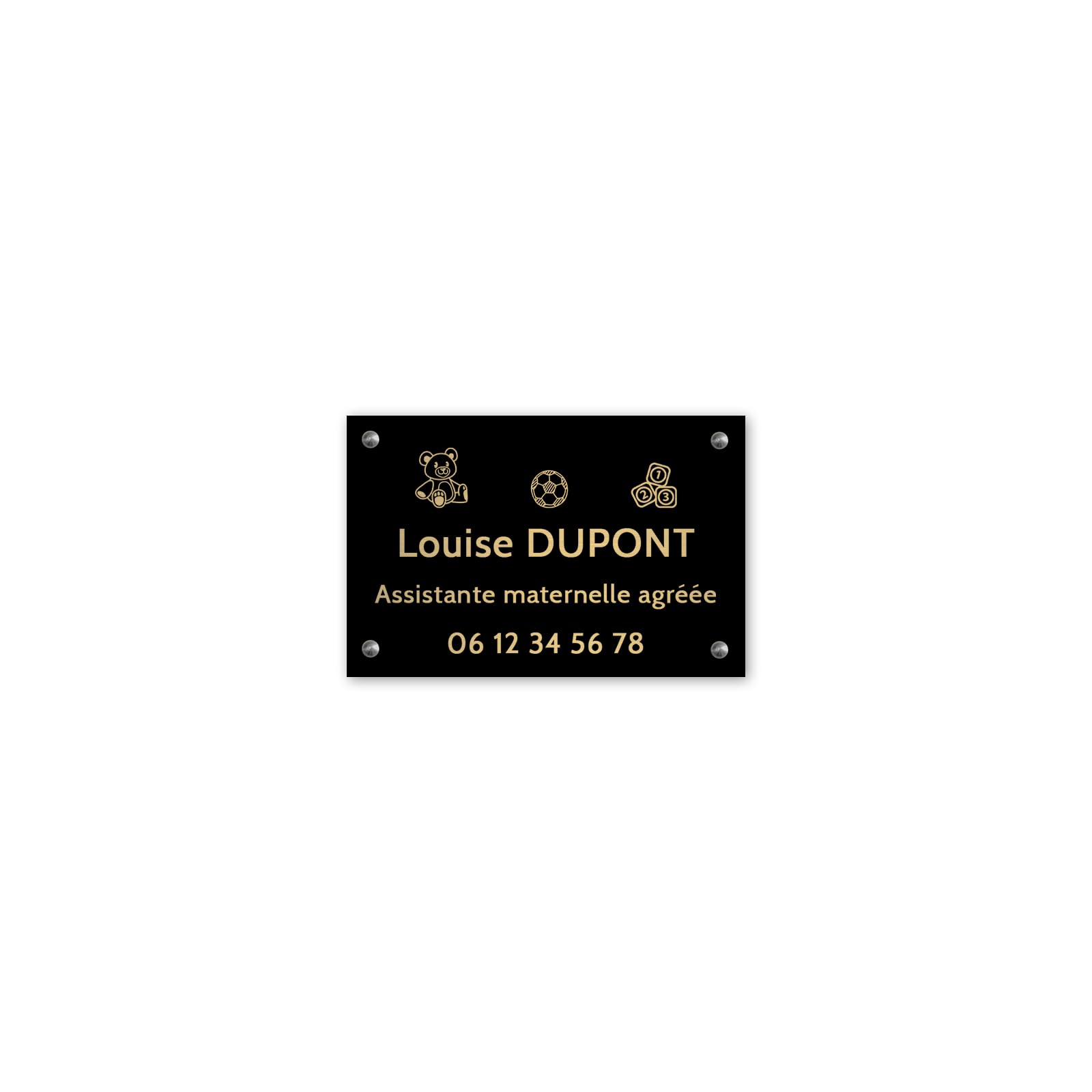Plaque Déco "Entrée Artistes" Personnalisable - 15x20cm Aluminium - Neuf
