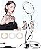 Produktbild Selfie Ringlicht für Live Stream Make-up Handyhalter Tablet Halterung für iPhone Android mit 3 Modus, 10 Level Helligkeit