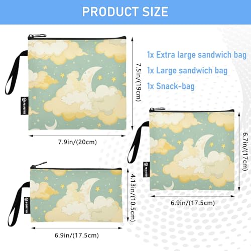 Bolsas reutilizables para snack y pañales 3 unidades miniatura 3