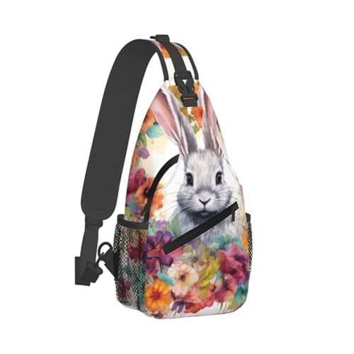 Mochila Sling pequeña para mujer y hombre negra miniatura 1