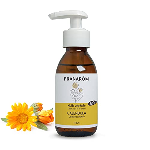 Pranarôm | Huile Végétale Calendula Bio - Calendula Officinalis | Extrait lipidique titré de fleurs de Calendula | 100 ml