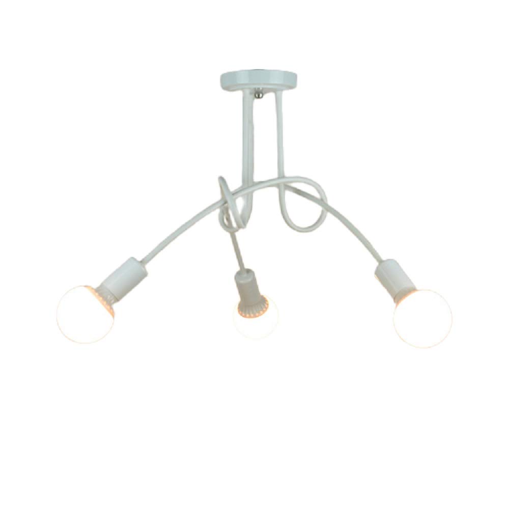 Retro Loft Industrial Chandelier Sputnik Ceiling Light Pendant Lamp for Kitchen Dining Room Living Room (White-3 Lights)
