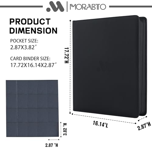 Image of Card Binder 20 Pocket,Trading Card Binder Holds up to 2000 Cards with 50 Sleeves,Zipper Card Holder Album Compatible with TCG Card /Game Cards /Sports Card
