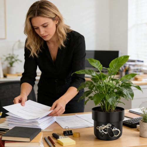 Bijoux et objets de valeur en sécurité dans ce pot de fleurs secret - 4