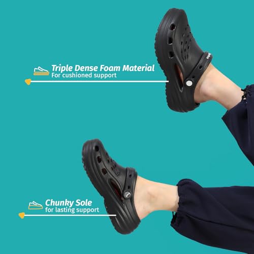 Image of YOHO High Heel Clogs for Women | Waterproof Monsoon Footwear & Rainy Sandals | Lightweight Cushioned Chappal