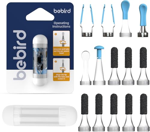 Bebird Original Ear Camera Replacement Tips 14pcs Silicone Ear Spoon Accessories Only Compatible with Bebird Earsight Plus D39R R37R B31R & R1 Ultra