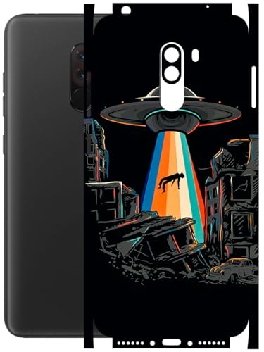 Image of AtOdds - Full Body Back Screen Guard Protector Film - Lamination Wrap Skin Sticker Compatible with Poco F1 | Scratchproof Matte Finish (Alien Invade)