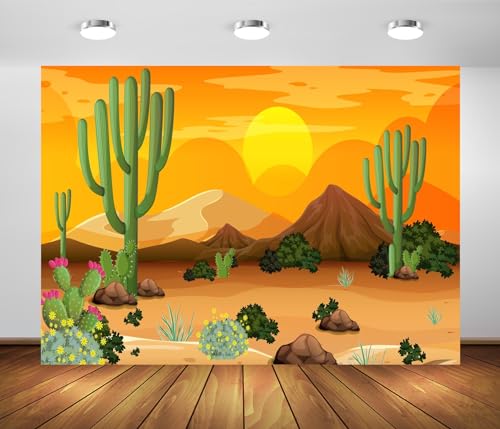 Fond tissu désert cartoon 2.5x1.8m grand format pliable sans reflet