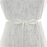 Faja Cinturón de perlas de longitud larga Cinturón de novia de cristal con diamantes de imitación de oro rosa Cinturón de vestido de novia fino con cuentas a mano (Color : Off white)