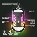 SteelSeries Aerox 3 Wireless - Holey RGB Gaming Mouse - Ultra-lightweight Water Resistant Design - 18K DPI TrueMove Air Optical Sensor- Onyx - Image 3