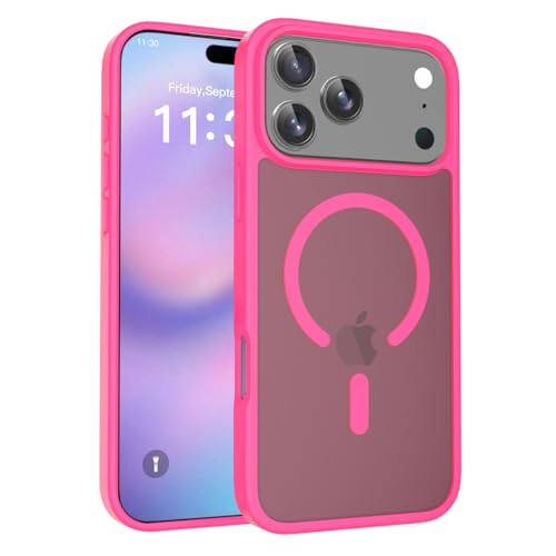 いphone12 Mini カメラ保護 MagSafe対応 落下保護 つや消しの半透明背面 おしゃれ 衝撃吸収 指紋つかない 放熱 耐衝撃 アイフェイス12 Miniケース 黄ばみなし 丈夫 滑り止め ワイヤレス充電(ローズレッド)