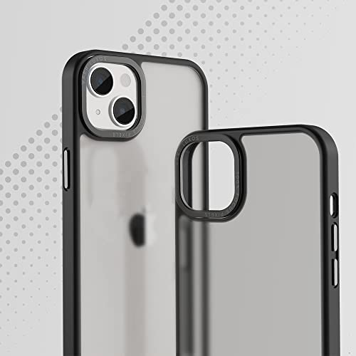 Image of Vaku Luxos Trans Armor for iPhone 14 Plus Cover Case, 6 Feet Drop, Metal Ring Camera Protection, Shockproof, Scratch Resistant, Slim, Compatible with iPhone 14 Plus Back Cover - Black