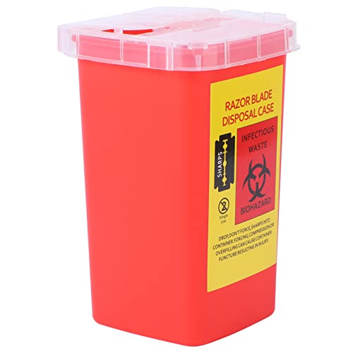 OHPHCALL 理 店用廃刃リサイクルボックス1pc カミソリ使い捨てケース プラスチック製 ブレードや鋭利物のな サロンや美容室の使用に