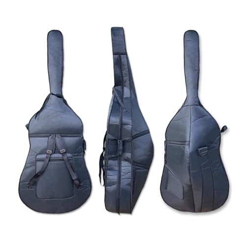 Vetimobato 3/4 Upright Double Bass Bag – Thick Padding Heavy-Duty Gig Bag for 3/4 Upright Double Bass, Water-Resistant & Tear-Resistant with Backpack Straps & Multiple Pockets