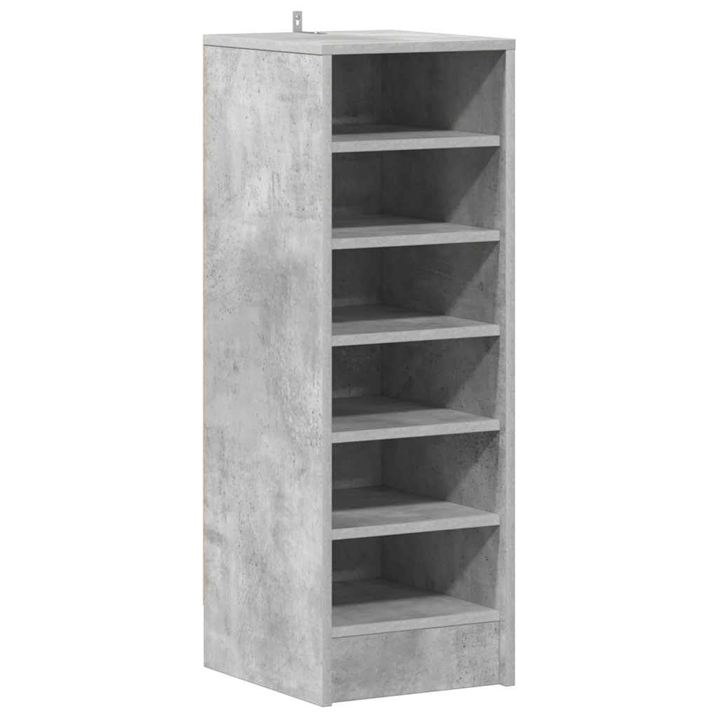 Vidaxl Concrete Grey Shoe Cabinet Bedroom Hallway Furniture Shoe Storage Organiser Wall-Mounted Hanging Shoe Rack Cabinet Shelf Chipboard Chipboard