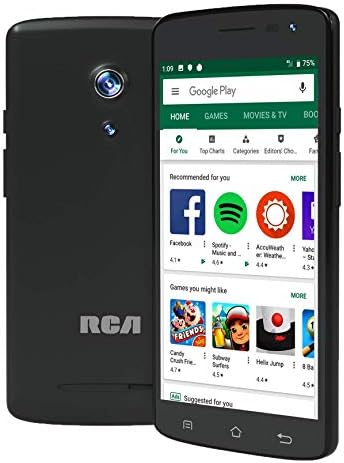 RCA Q2 Android 9.0 Pie, 5.0" HD, 4G LTE, 16GB, 8MP 5MP Dual Camera, Dual Sim, Unlocked Smartphone (Black)