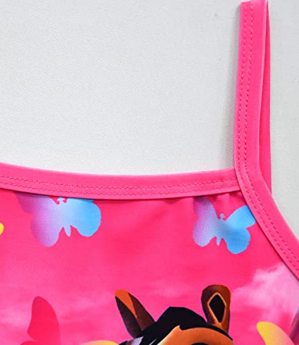 Rogkidha Novelty Swimwear For Girls,Princess Cute Swimsuit Toddler Summer Bathing Suit Kids Cartoon Beach Wear Children Birthday Gifts Red, 5-6 Years #TOP2