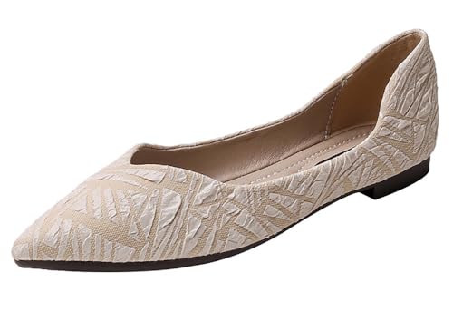 Women's Flats Shoes Pointed Toe Ballet Dressy Flats Casual Comfortable Soft Sole Ladies Shoes for Office Travel