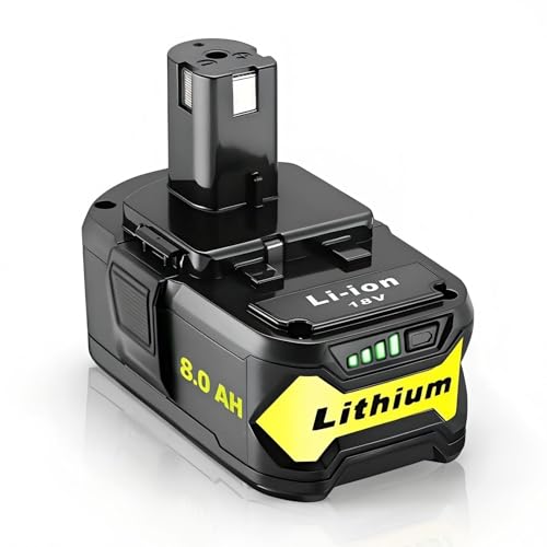 Image of 1Pack Upgrade 8.0Ah High Capacity Replacement for Ryobi 18V Battery ,Compatible with Ryobi 18V ONE+ System Cordless Power Tools and Charger