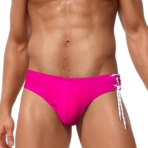 FEOYA Men's Low Rise Bikini Swim Briefs Cover