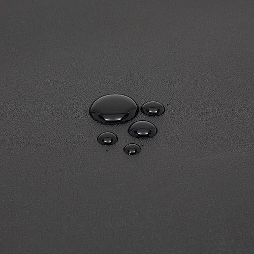 Set Of 4 Wedge Placemats With Matching Coasters For Kitchen, Dining Table (Black, Faux Leather, 8 Pieces) #TOP4
