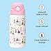 Kids Insulated Water Bottle with Covered Pop-Up Straw,16oz Kids Cups with Stainless Steel Leak Proof for School Boys Girls（2-Princess）
