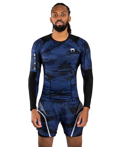 Venum Men's Standard Rashguard, Navy Blue