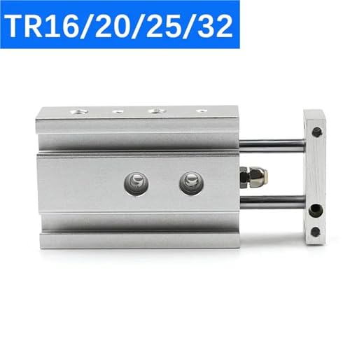 Vérin pneumatique TR32 à double tige robuste et magnétique pour guidage linéaire - 3