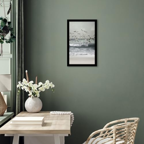 Americanflat 12x20 Picture Frame with Polished Plexiglass - Black Picture Frame - Wide Photo Frames Made of Engineered Wood for Vertical or Horizontal Wall Display - Epic Collection - Black