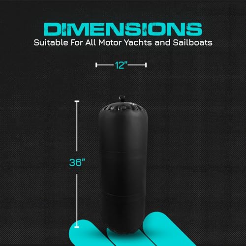 Image of Heavy-Duty Inflatable Boat Fenders for Boats Yachts Sailboats Docks [Round Fenders]