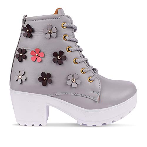Image of KRAFTER Classic Black Boots for Women & Girls - Fashionable High Ankle Winter Shoes Soft Insole Lightweight & Durable - Casual Wear