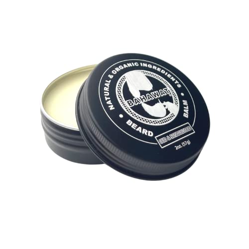 Bahawat Beard Balm Oud & Sandalwood - Styles, Strengthens & Softens Beards - Natural Beard Conditioner- Zero Grit Balm - Reduces Beard Itch, 2 Ounce #TOP26