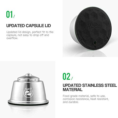 BRBHOM i Cafilas Cápsula de café reutilizável para Dolce Gusto, Lumio, capsula reutilizável com 1 co