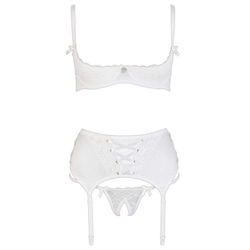 Cottelli Lingerie Women's Shelf Bra Set White 80B/M